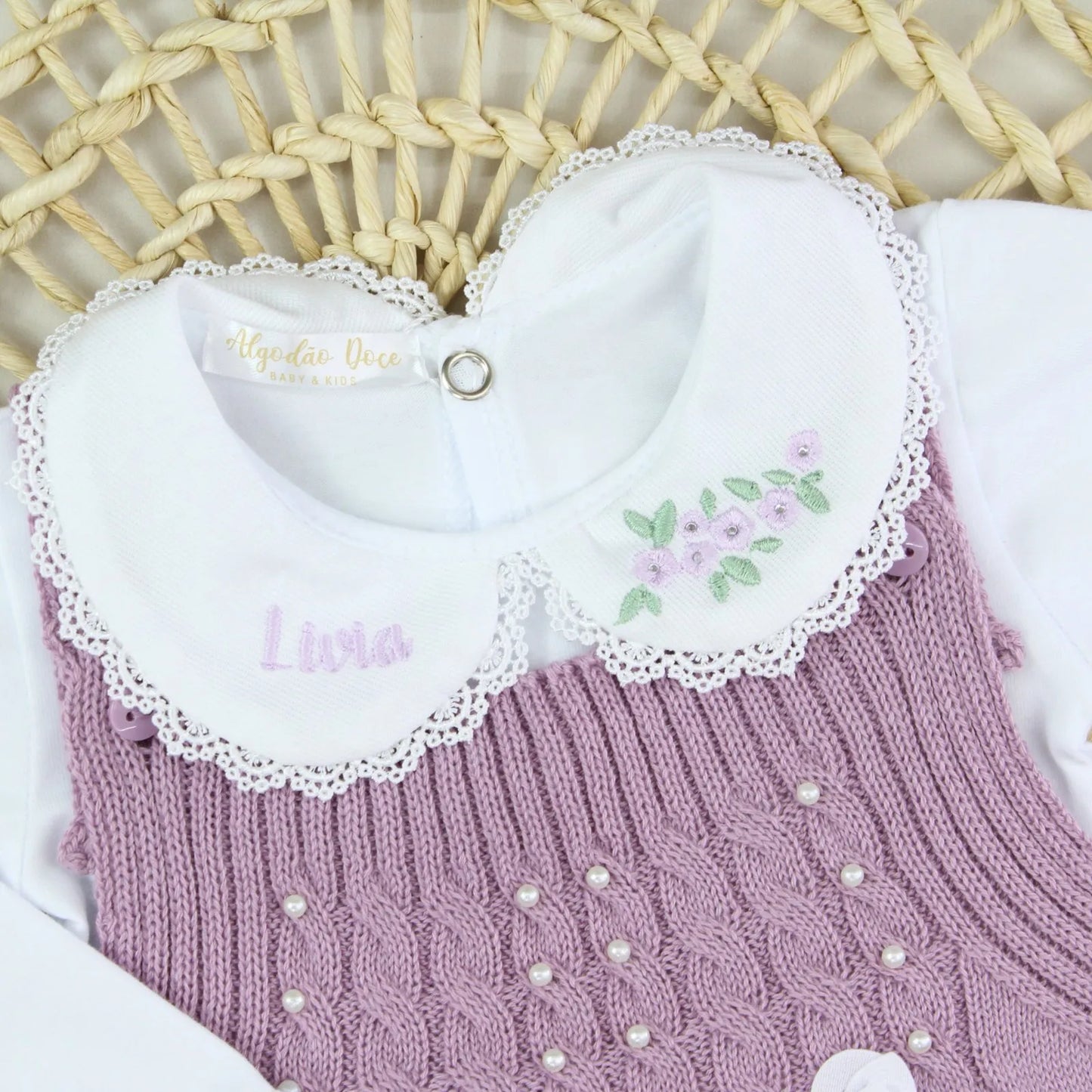 Kit Saída Maternidade Florzinhas - Personalize Com o Nome da Sua Princesa